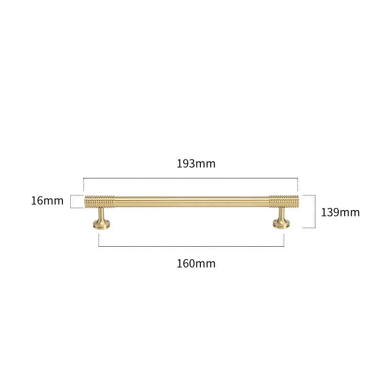 Spiral Deco Brass Furniture Handles – Modern Pulls for Cabinets and Wardrobes