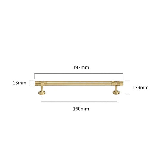 Spiral Deco Brass Furniture Handles – Modern Pulls for Cabinets and Wardrobes