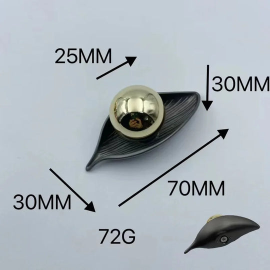 Creative Leaf Ball Zinc Alloy Knob – Gold Furniture Handle