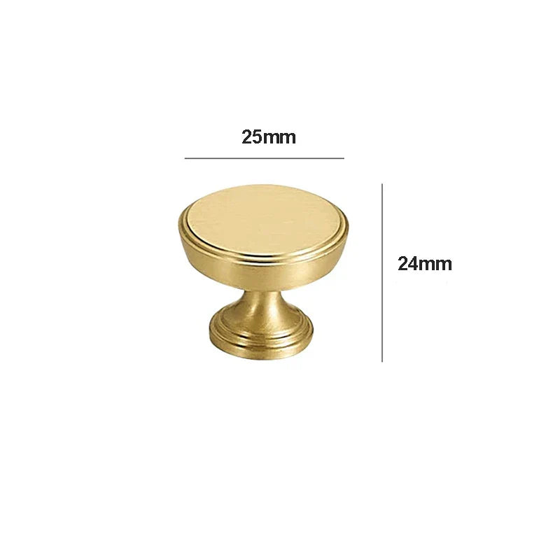 Brushed Gold Brass Cabinet Handles – Modern Pulls and Knobs for Furniture (50–280mm)