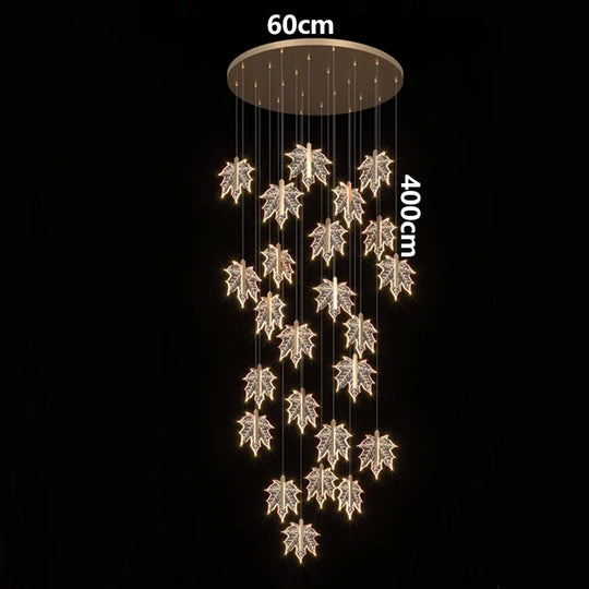 Nordic Leaf Acrylic LED Pendant Lamp – Elegant Dimmable Hanging Light