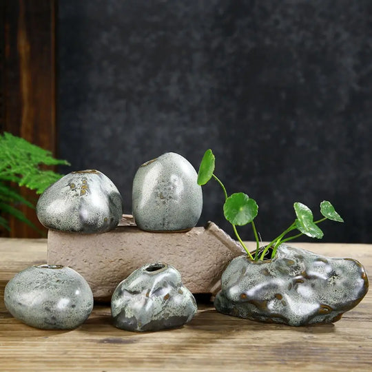 Multi Shape Ceramic Zen Mini Vase Decor
