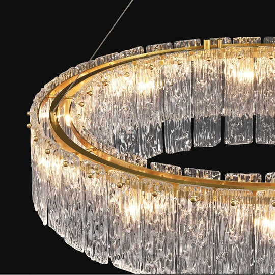 Modern Creative Water Ripple Glass Pendant Light – Luxurious LED Ceiling Fixture