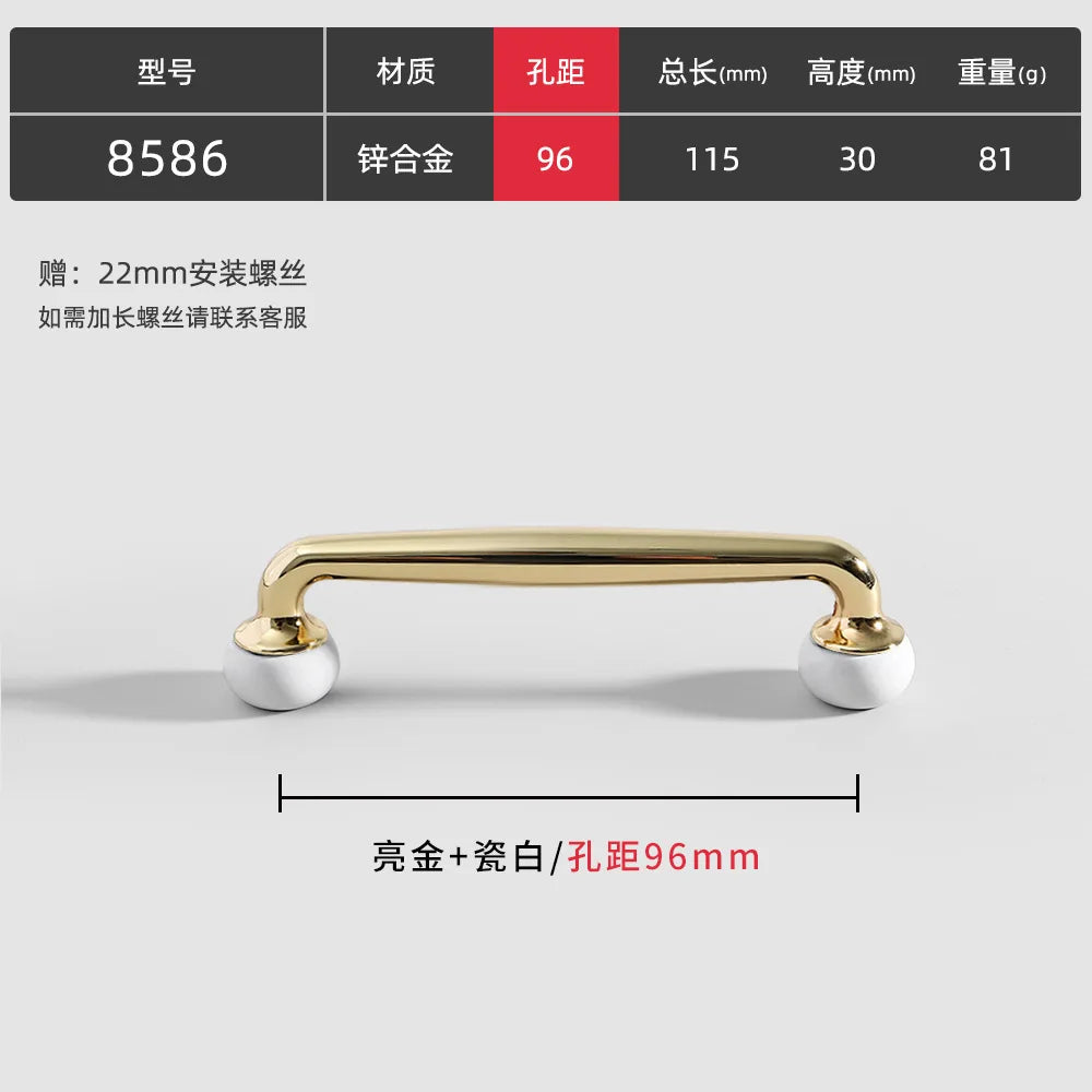 Modern Double-Color Cabinet Handles – Zinc Alloy Drawer Pulls