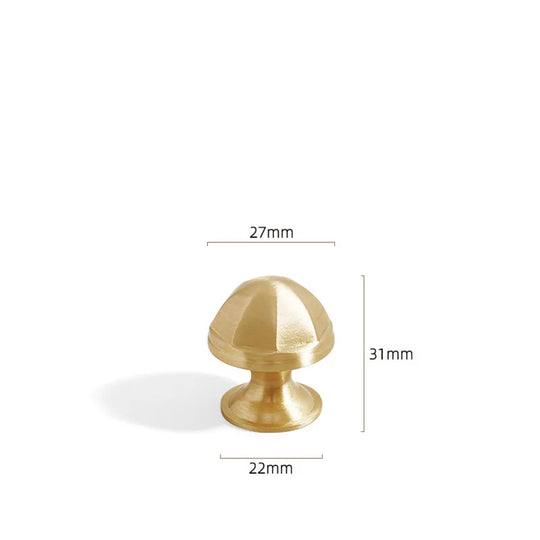 Solid Brass Octagonal Cabinet Knobs – Antique Gold Drawer & Wardrobe Pulls