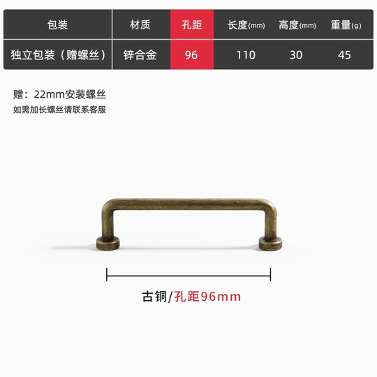Antique Zinc Alloy Drawer & Cabinet Handles – Retro Vintage Pulls
