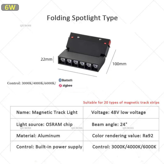 Smart Magnetic Track LED Light – Modern Dimmable Ceiling & Spot Lighting