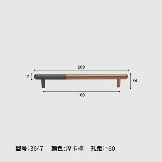 Dual Tone Long Kitchen Cabinet Handles – Modern Aluminum Alloy Pulls for Furniture