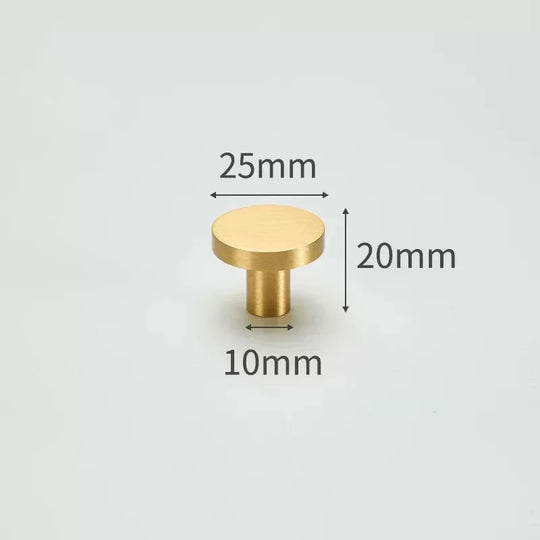 Modern Solid Brass Cabinet Knobs – Minimalist Wardrobe & Kitchen Pulls