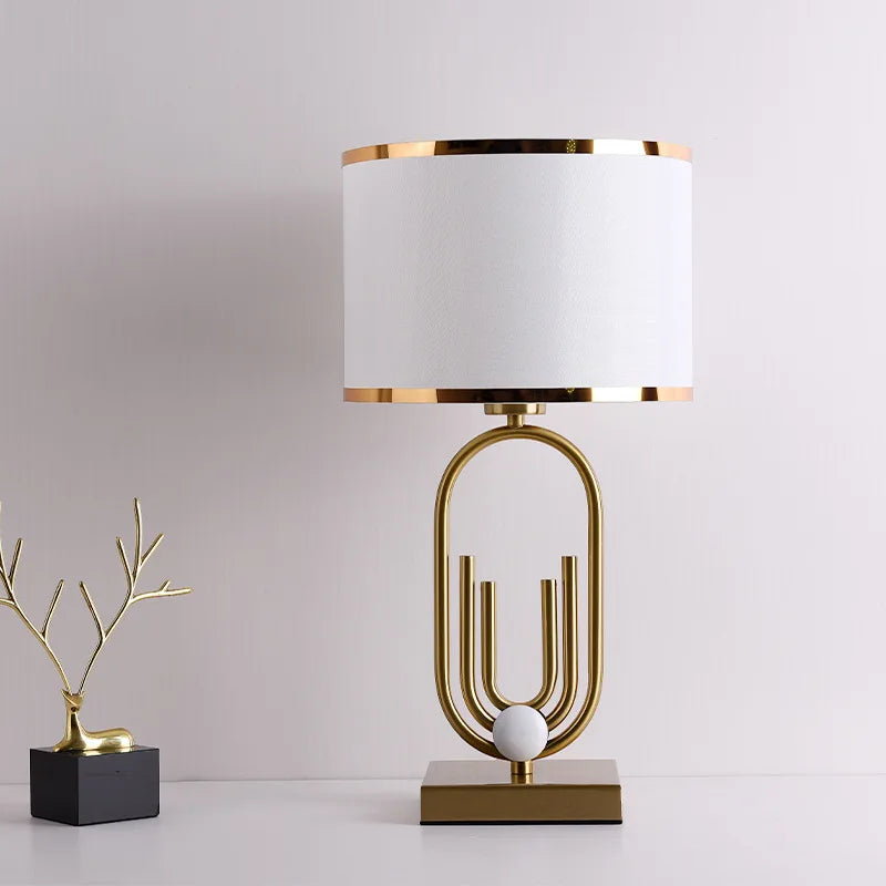 Nordic Luxury Fabric Table Lamp for Bedroom & Living Room