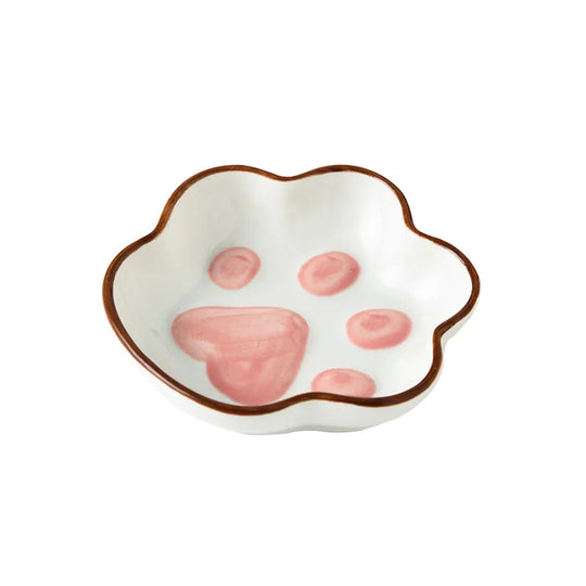 Cat Claw Flavor Dish Cute Cartoon Ceramic Dish