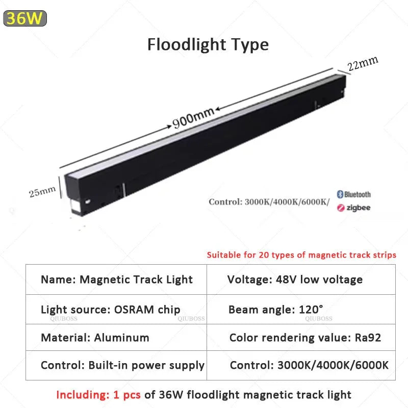 Smart Magnetic Track LED Light – Modern Dimmable Ceiling & Spot Lighting