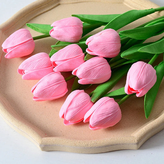 Ceramic Tulip Decorative Vase for Desktop and Tabletop Decor