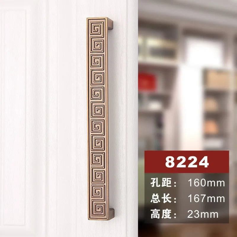 Antique Yellow Bronze Wardrobe Handles – Zinc Alloy Drawer Pulls