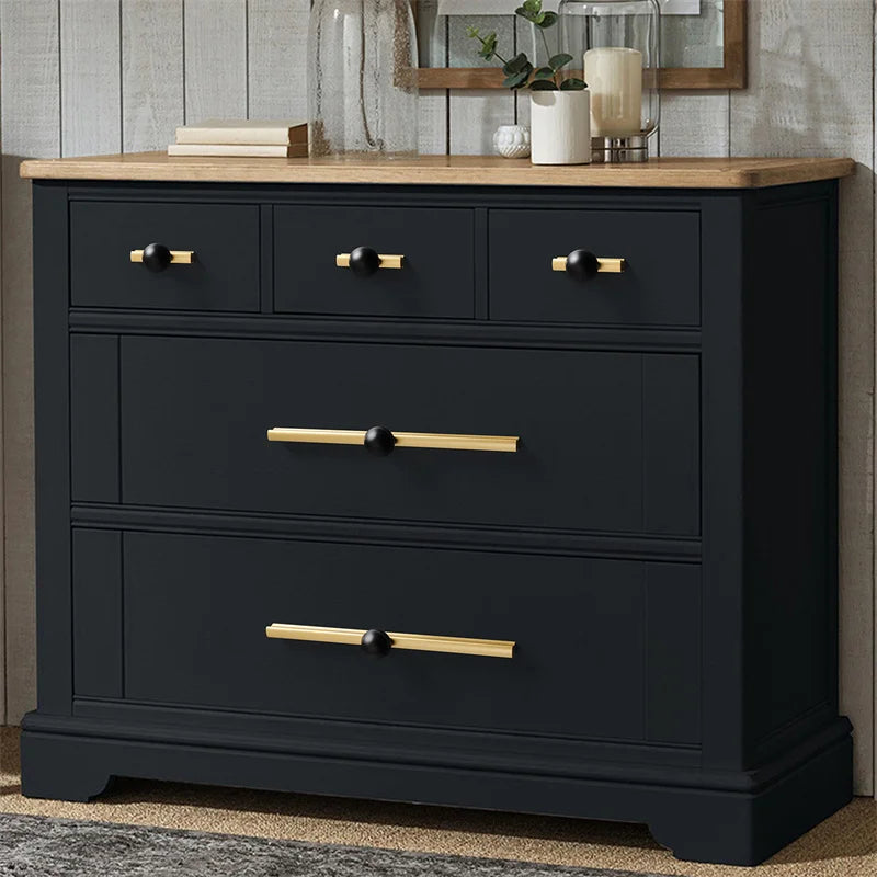 Black and Gold Cabinet Pulls – Double-Color Aluminum Zinc Alloy Handles