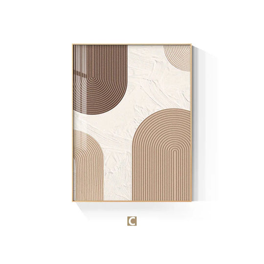 Minimalist Lines Abstract Geometric Canvas Wall Art Unframed