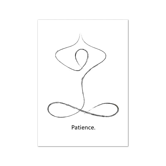 Minimalist Yoga Line Art Canvas Wall Art