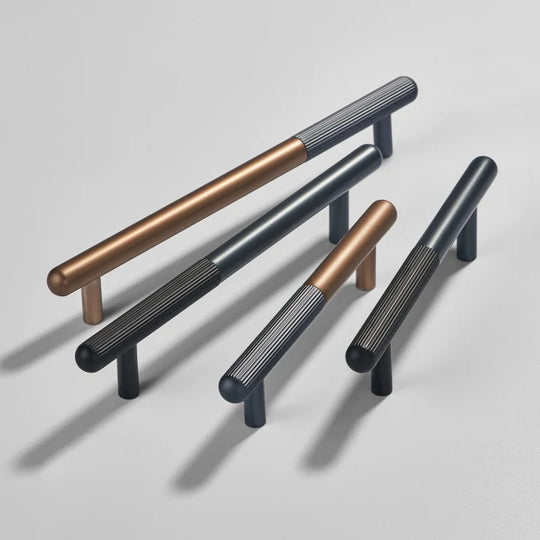 Dual Tone Long Kitchen Cabinet Handles – Modern Aluminum Alloy Pulls for Furniture