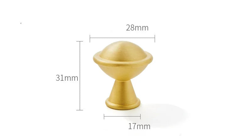 Satin Brass Cabinet Handles – French-Style Ball Knobs and Pulls for Furniture