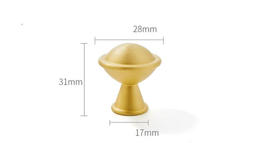 Satin Brass Cabinet Handles – French-Style Ball Knobs and Pulls for Furniture