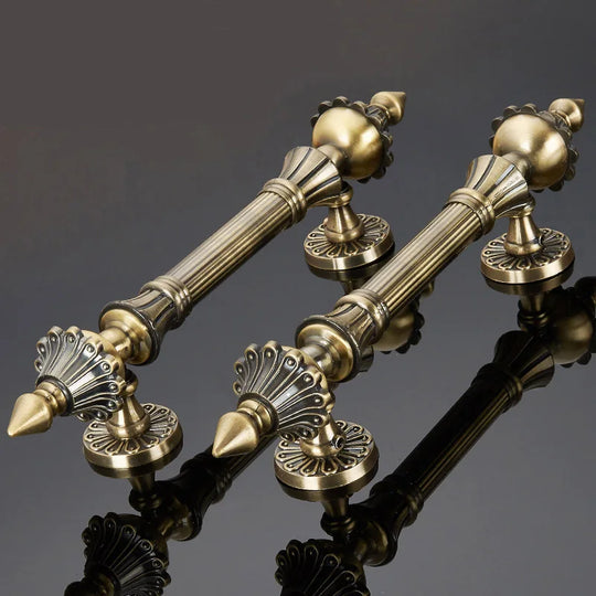 Antique Bronze Zinc Alloy Door Pull – Elegant Long Handle for Glass, Wooden, or Alloy Doors (280-550 mm)