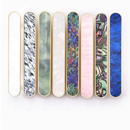 Brass and Acrylic Cabinet Handles – Colorful European Pulls for Wardrobes and Furniture