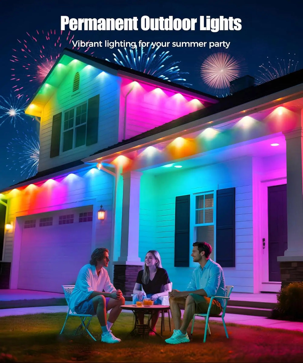Smart RGB Eave Lights Outdoor App Control IP67 Permanent Lighting