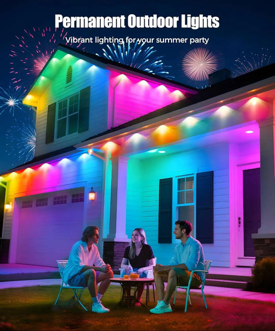 Smart RGB Eave Lights Outdoor App Control IP67 Permanent Lighting