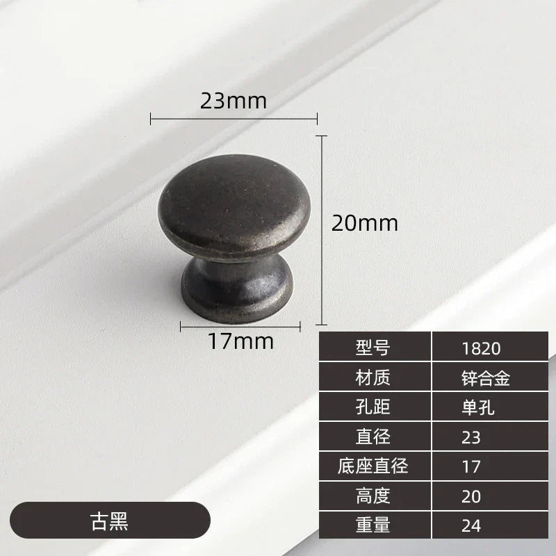 Modern Zinc Alloy Drawer Knobs – Single-Hole Cabinet Handles