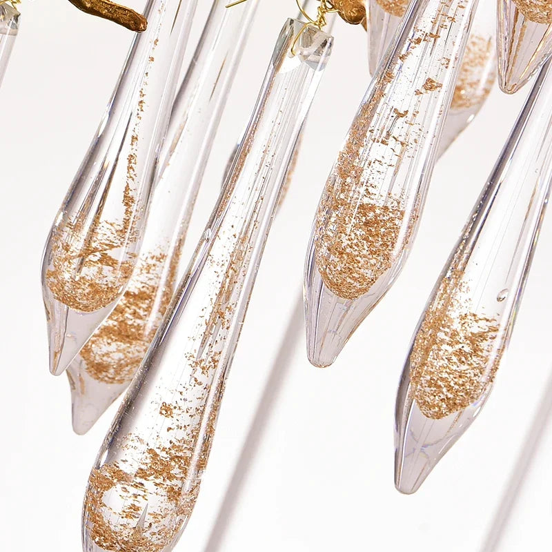 Luxury Long Hanging Crystal Chandelier Light for Dining Table & Living Room