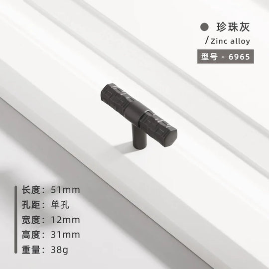 Creative T-Bar Cabinet Handles – Modern Zinc Alloy Pulls for Furniture