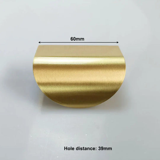 Leaf Shape Brass Handles – Modern Hidden Knobs for Furniture