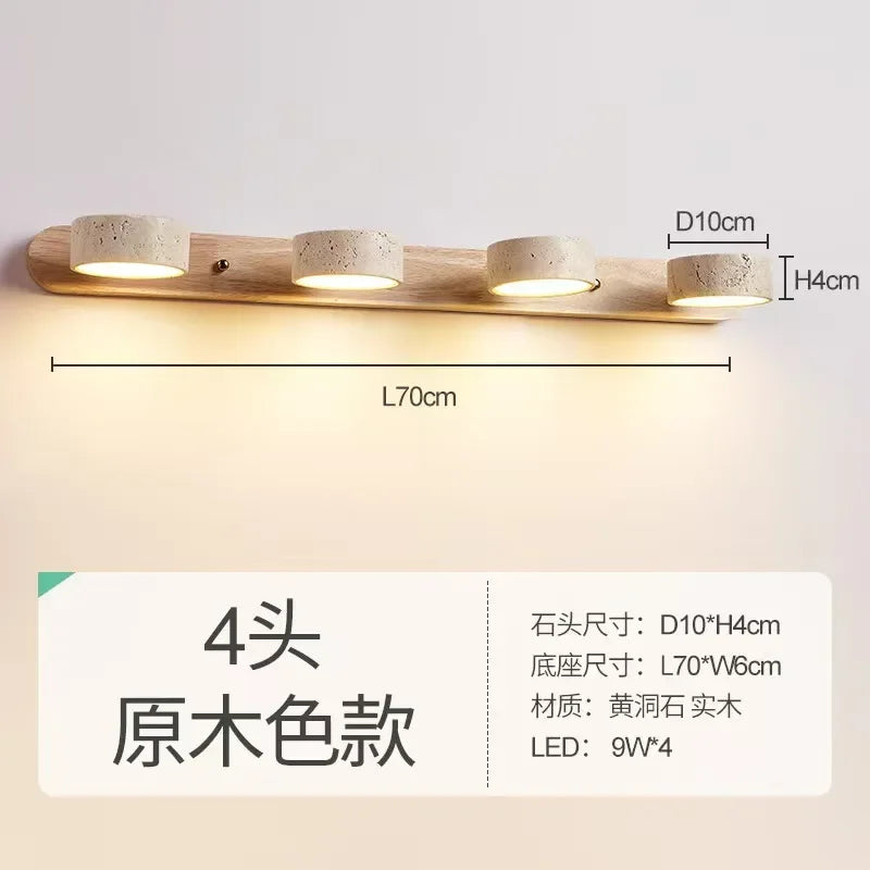 Yellow Cave Stone Wall Light – Japanese Retro Minimalist Style