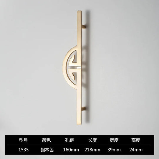 New Chinese-Style Zinc Alloy Cabinet Handles – Elegant Gold Pulls for Wardrobes, Drawers, and Cupboards