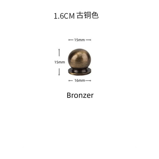 Solid Brass Ball Cabinet Knobs – Vintage Single-Hole Handles