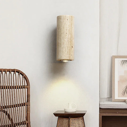 Wabi Sabi Marble Wall Lamp Japanese Bedside Living Room Sconce