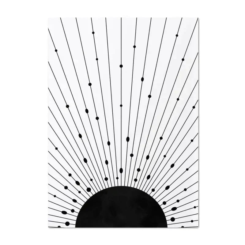 Minimalist Black And Beige Abstract Geometric Canvas Wall Art