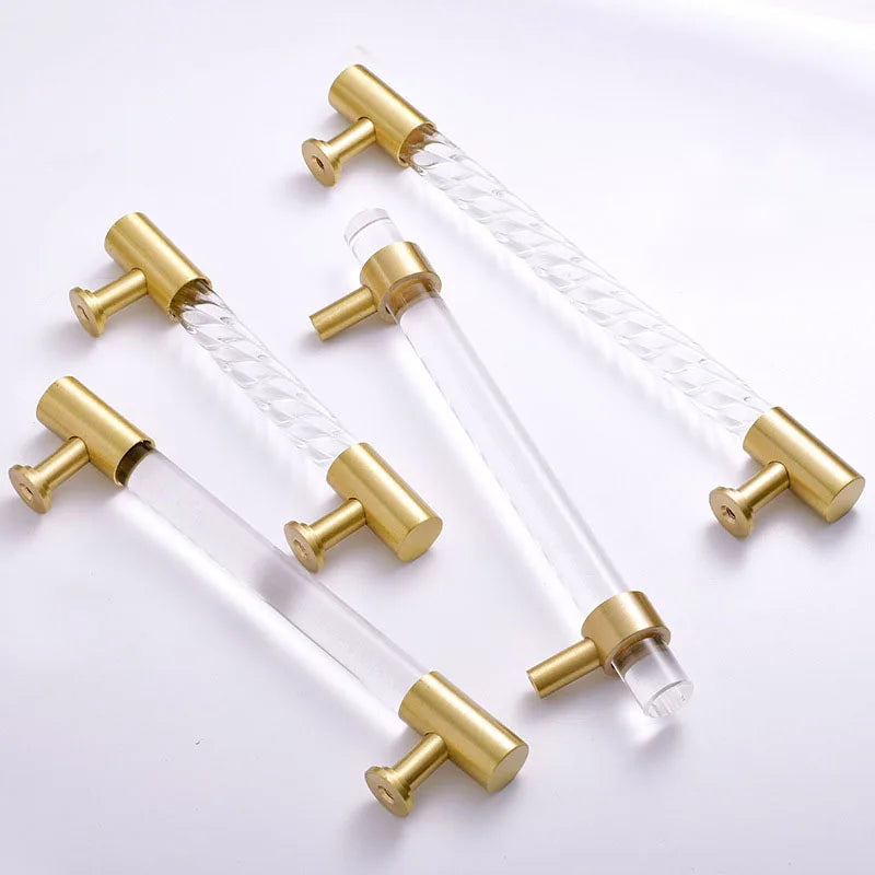 Transparent Acrylic Furniture Handles – Brass Pulls and Knobs for Furniture