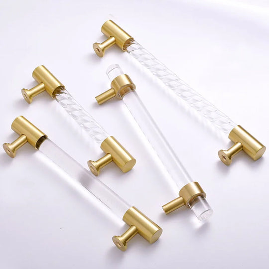 Transparent Acrylic Furniture Handles – Brass Pulls and Knobs for Furniture