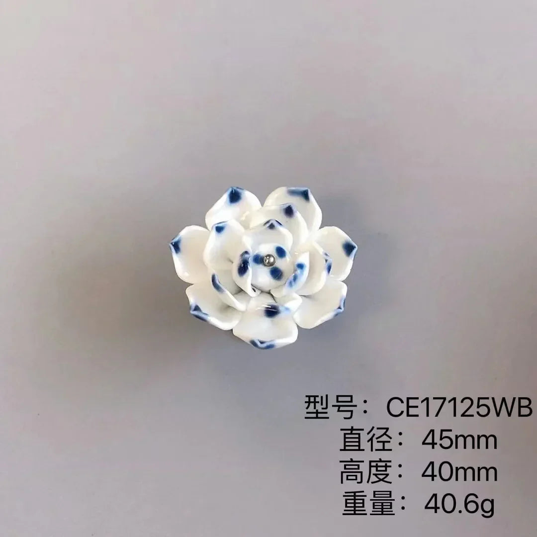 Handmade Ceramic Flower Knobs – Artistic Cabinet & Drawer Handles