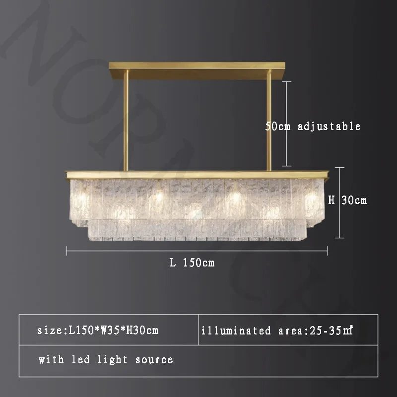 Modern Creative Water Ripple Glass Pendant Light – Luxurious LED Ceiling Fixture