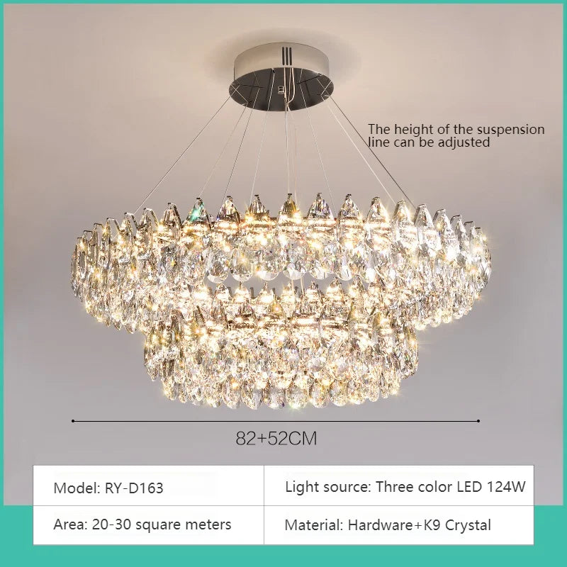 Modern Crystal Bar Pendant Light – Designer Silver Line-Shaped Ceiling Lamp