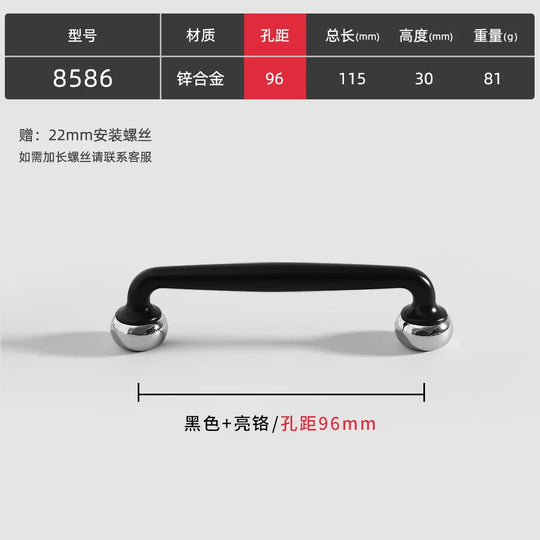 Modern Double-Color Cabinet Handles – Zinc Alloy Drawer Pulls