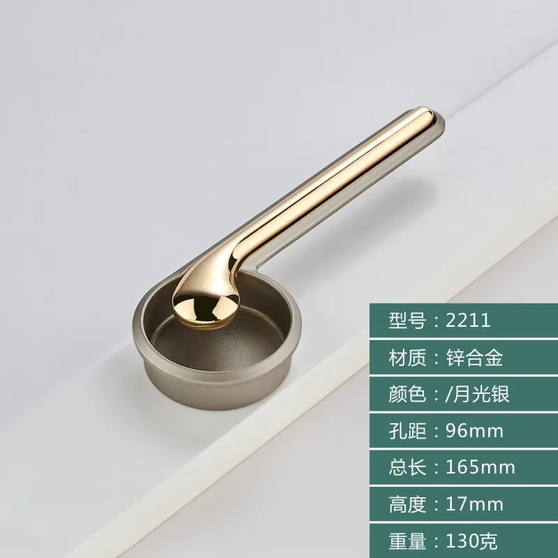 Modern Minimalist Zinc Alloy Handles – Invisible Embedded Cabinet Pulls
