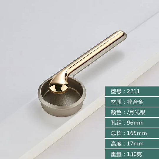 Modern Minimalist Zinc Alloy Handles – Invisible Embedded Cabinet Pulls