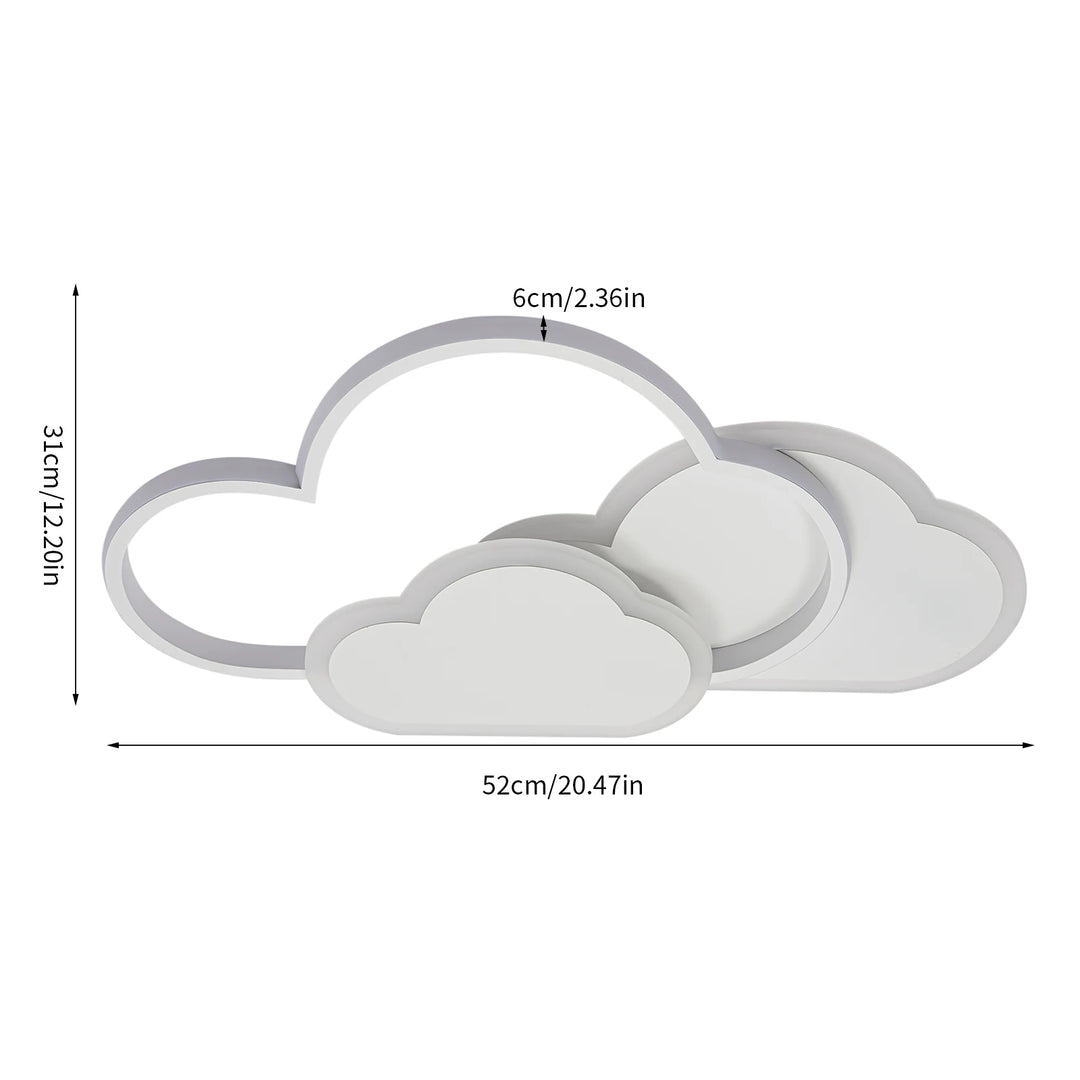 Cloud Shape LED Ceiling Light Modern Acrylic Lamp for Bedroom Kids