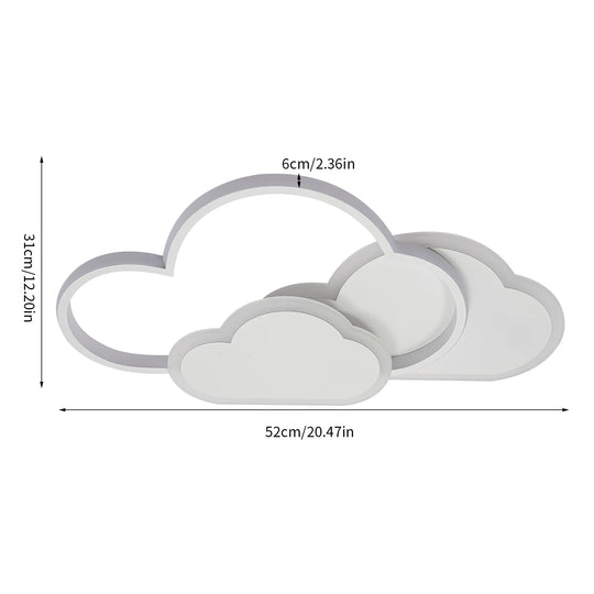 Cloud Shape LED Ceiling Light Modern Acrylic Lamp for Bedroom Kids
