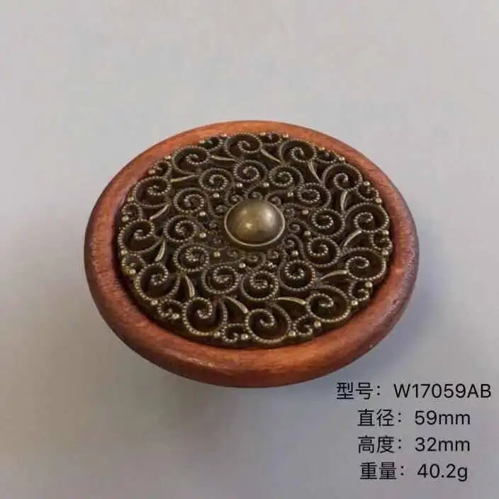 Handmade Wood & Alloy Cabinet Handles – Artistic Furniture Knobs