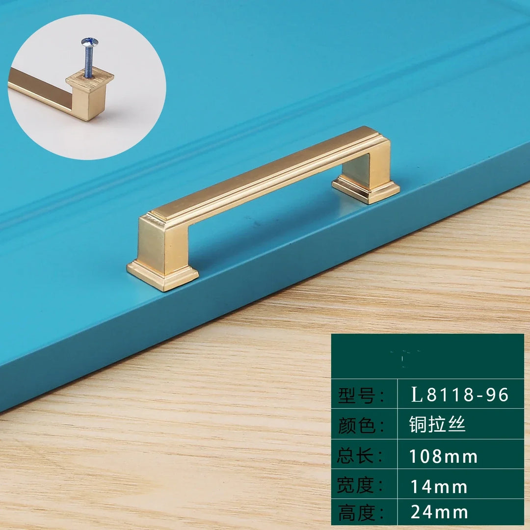 Light Luxury Bronze Cabinet Handles – Modern Drawer Pulls