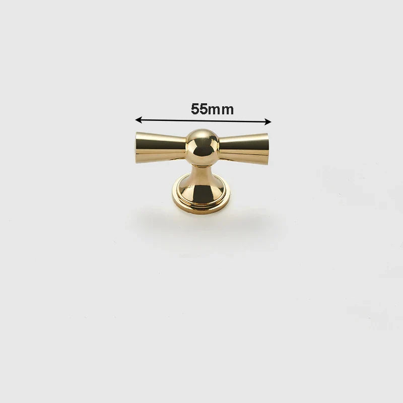 Polished Gold and Silver T-Bar Cabinet Handles – Modern Pulls for Furniture (55–220mm)